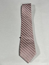 Mens Giorgio Cosani Pink Stripe Pattern Tie Pure Silk Hand Made NEW