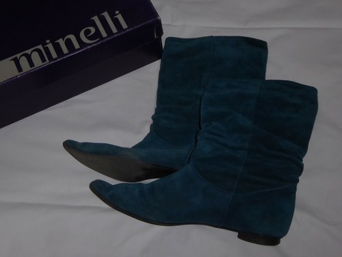 Bottes Imperméables Vintage Skyr - Taille 9, Bleu/vert Daim, Neuf Emballé