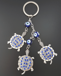 Nazar Evil Eye Schlüsselanhänger Anahtarlik Silber Türkisches Magisches Auge NEU