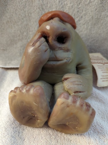Vintage Mini Meepuls 1974 Novelty Wax Candle Unburned W/ Tag Nose Picker RARE - Picture 2 of 13