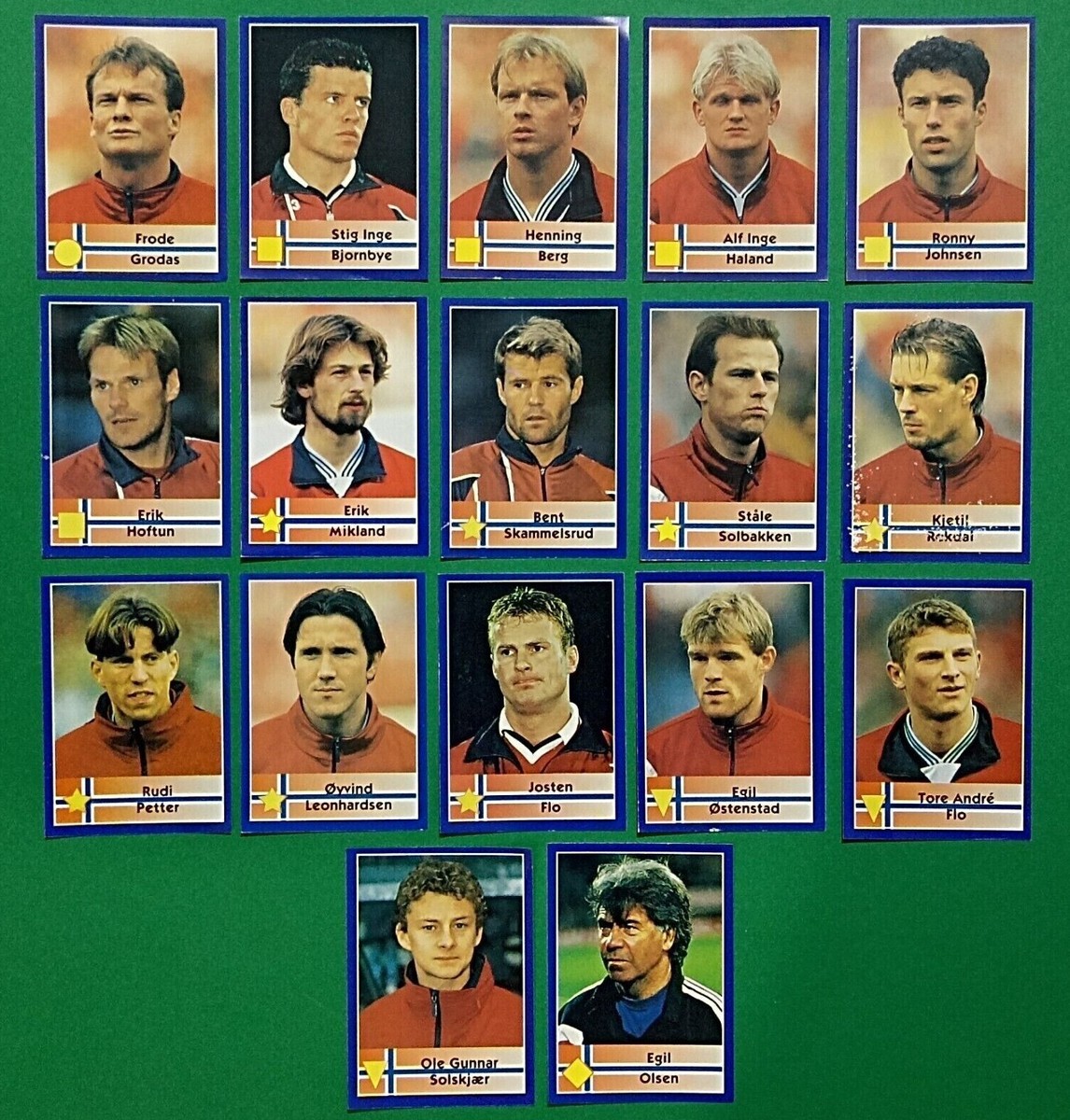 1998 Navarrete France World Cup FIFA #E03 NORWAY SOCCER TEAM Torea