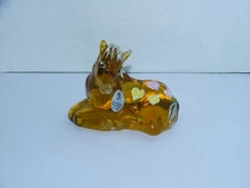 Fenton Autumn Gold Foal Horse Pony Pink Yellow Painted Hearts Frit Wright