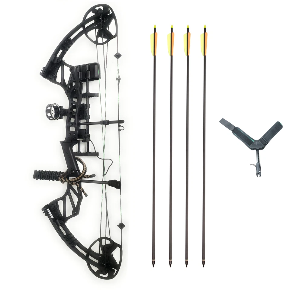 SOUTHLAND ARCHERY SUPPLY SAS Feud X 30-70 Lbs 19-31" Compound Bow Pro Package 300+FPS Target Hunting