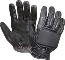 Black Padded Back & Knuckles Insulated Rope Climbers Rappelling Gloves