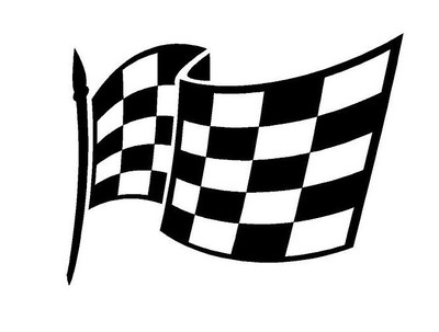 CHECKERED FLAG #10 DECAL VINYL GRAPHIC CAR TRUCK  SUV VAN  SEMI CROSS OVER BLAZE