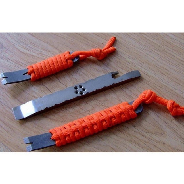 MINI 3"Pocket Pry Bar Pocket Micro Crowbar Keyring EDC Tool Survival