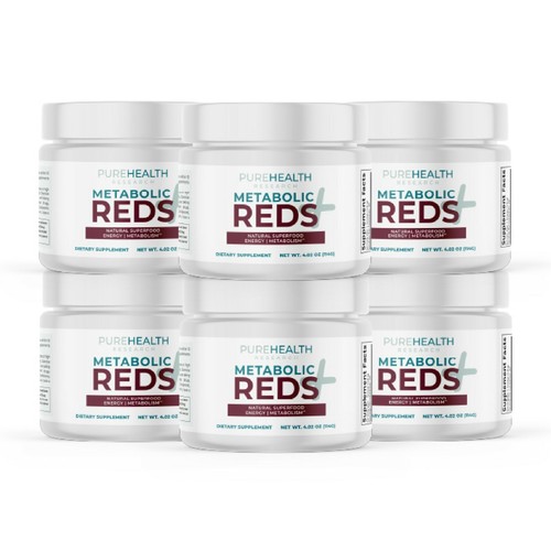 REDS Superfood Pulver - Boost Drink for Body’s Detox, PureHealth Research, x6