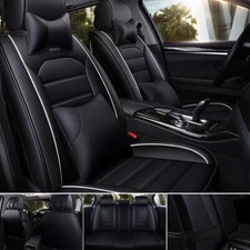 For Toyota RAV4 XLE Car 5 Seat Covers Set Leather Front Rear Cushion Protector
