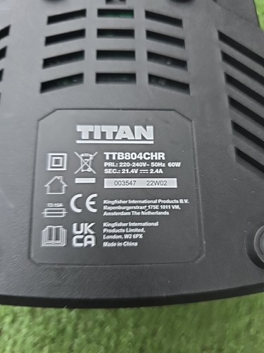 Titan TXP Battery Charger, TTB804CHR, 18V, VGC - Picture 5 of 5