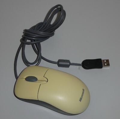 Microsoft Basic Optical Mouse_Maus_USB / PS2 Compatibel_beige-dunkelgrau!!