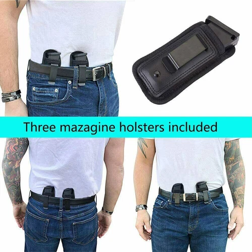 3 Pack Tactical IWB Magazine Pouch for .40 .45 .22 9mm Pistol Mag Holder Holster - Bild 2 von 13