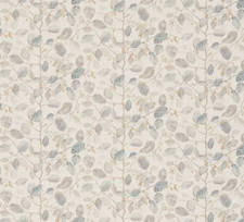 Sanderson Gardinenstoff 'WOODLAND BERRIES' 2,6 METER GRAU/SILBER Leinenmischung