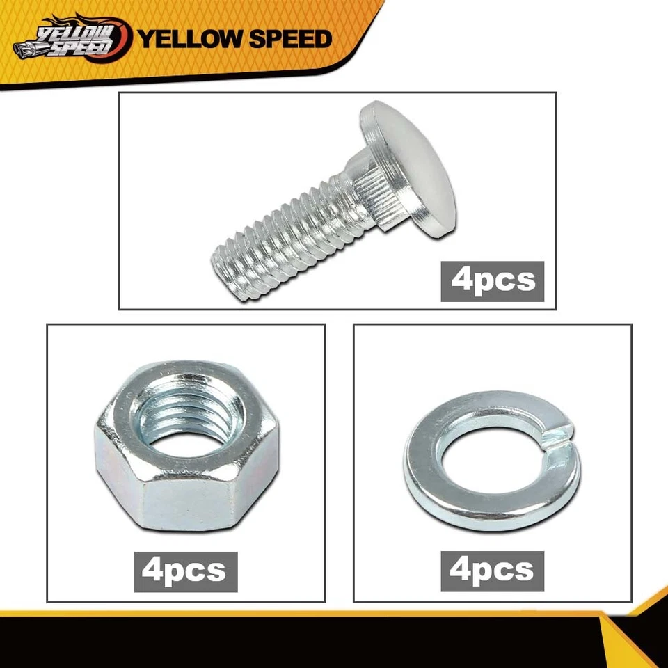 Kit de 4 pernos de parachoques delanteros traseros cabeza redonda tapados aptos para Ford 7/16-14x1-1/4" Foto 3 de 4