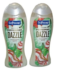 2 Softsoap Limited Edition Body Wash ~ Peppermint Dazzle ~ 20 Fl Oz Each