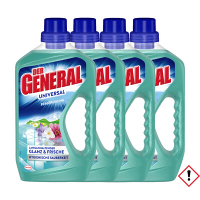 Der General Allzweckreiniger Duft Bergfrühling 750ml 4er Pack
