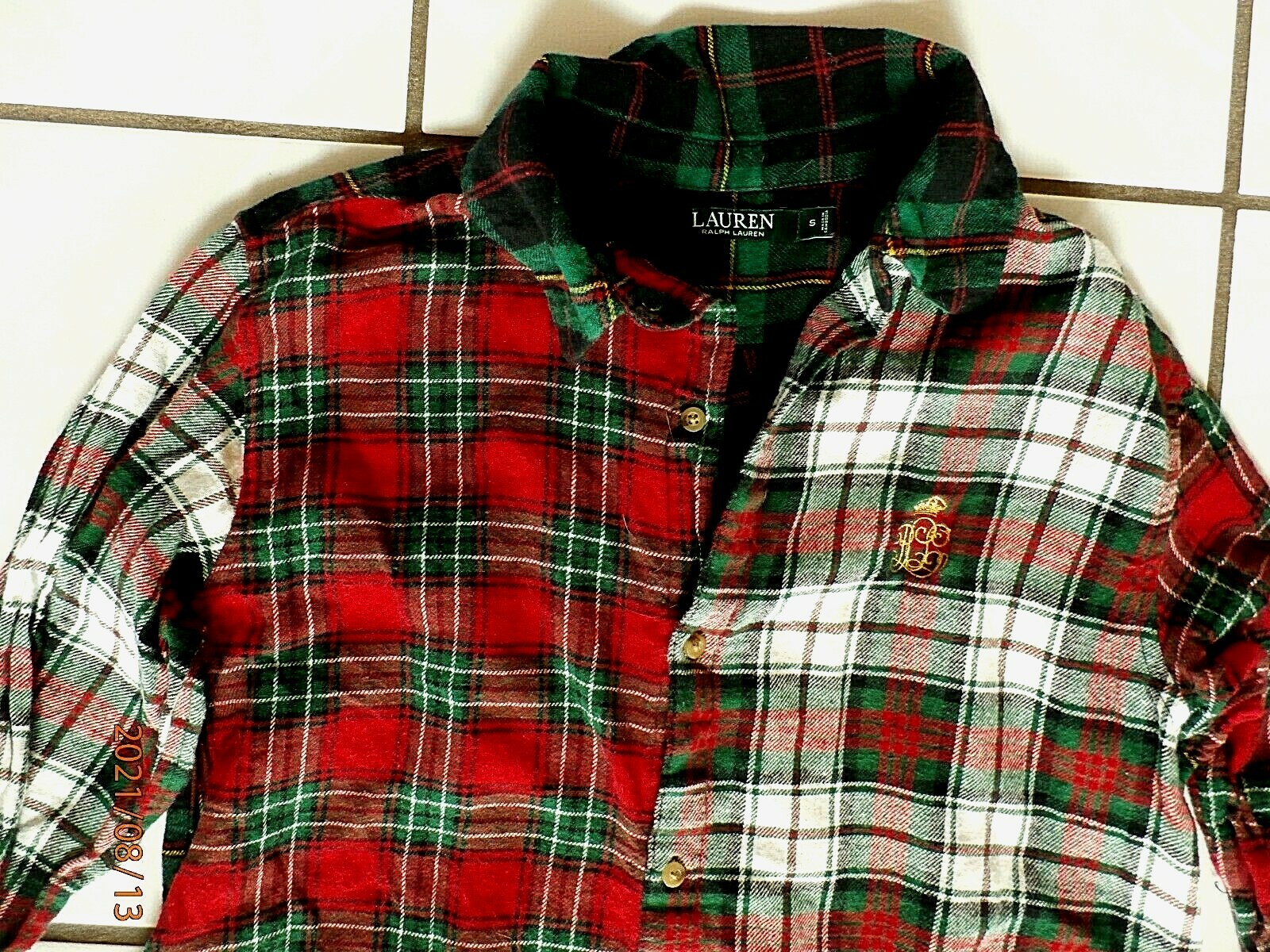 Ralph Lauren Plaid Patchwork Flannel Nightgown Sl… - image 4