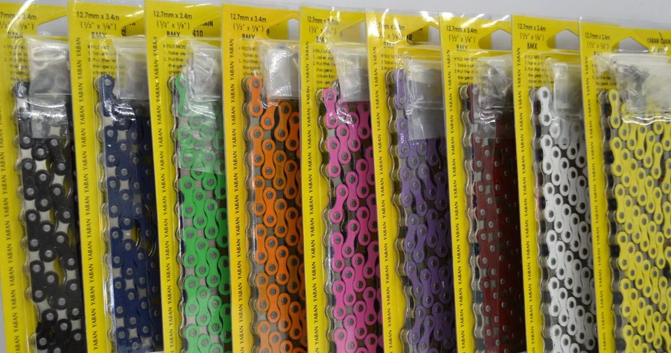 YABAN 2-Tone Bicycle Chain 1/2" x 1/8" x 112 Links Cruiser Lowrider BMX Bicycle