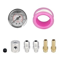 Universal 18 Npt Fuel Pressure Regulator Gauge Liquid Filled Polishedadapter
