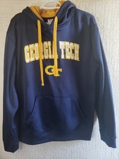 GEORGIA TECH Men's M Navy Pullover Hoodie Pro Edge Knights Apparel Long Sleeve