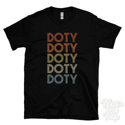 DOTY WIEDERHOLTES RETRO-STIL T-SHIRT Herren & Damen Neuheit cool Name Geschenk