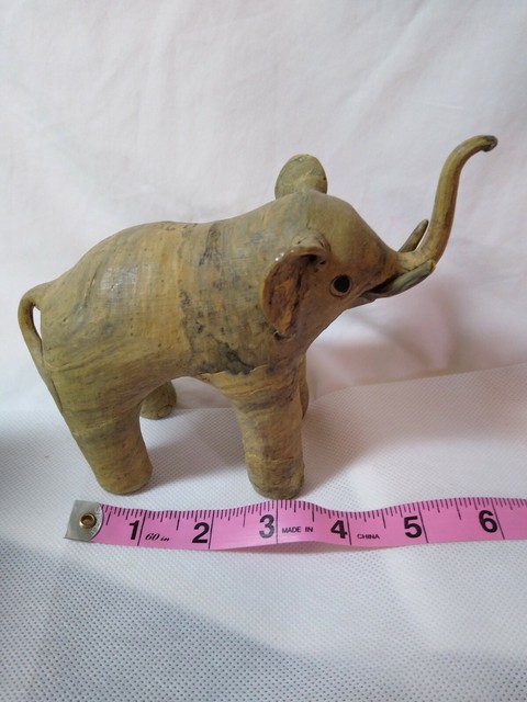 Handmade Oyster Shell Elephant Figurine 4 1/2