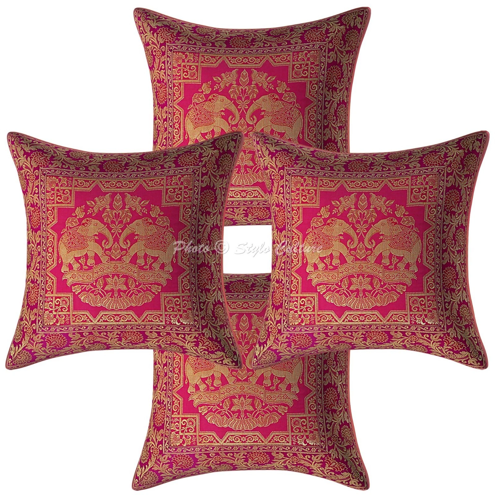 Boho 40x40 cm Throw Pillow Covers Brocade Elephant Home Decor Cushion Cover