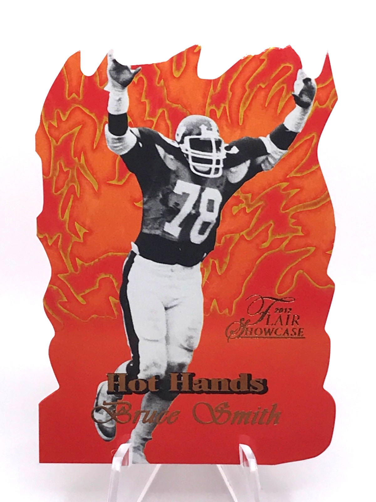 Bruce Smith 2012 Fleer Retro Flair Showcase Hot Hands #6 Virgina Tech Rare-Nice