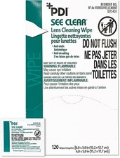 PDI See Clear Lens Cleaning Wipes Anti-Static Streak-Free Glasses Cleaner 120 Ct