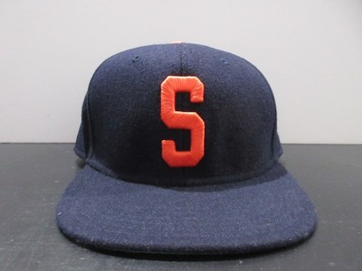 Stussy Hat Cap Snap Back Blue Orange Logo Skater Skateboard Wool
