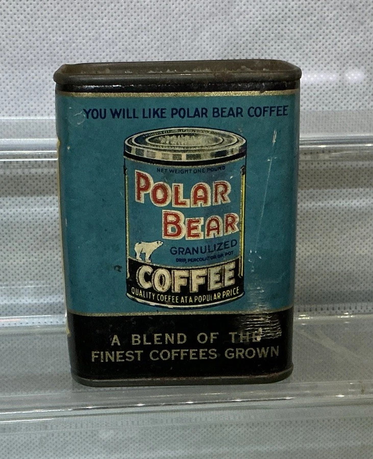 1930’s POLAR BEAR TURMERIC Spice Tin Nice Condition Great Graphics! MUSKOGEE OK - Image 2 of 4