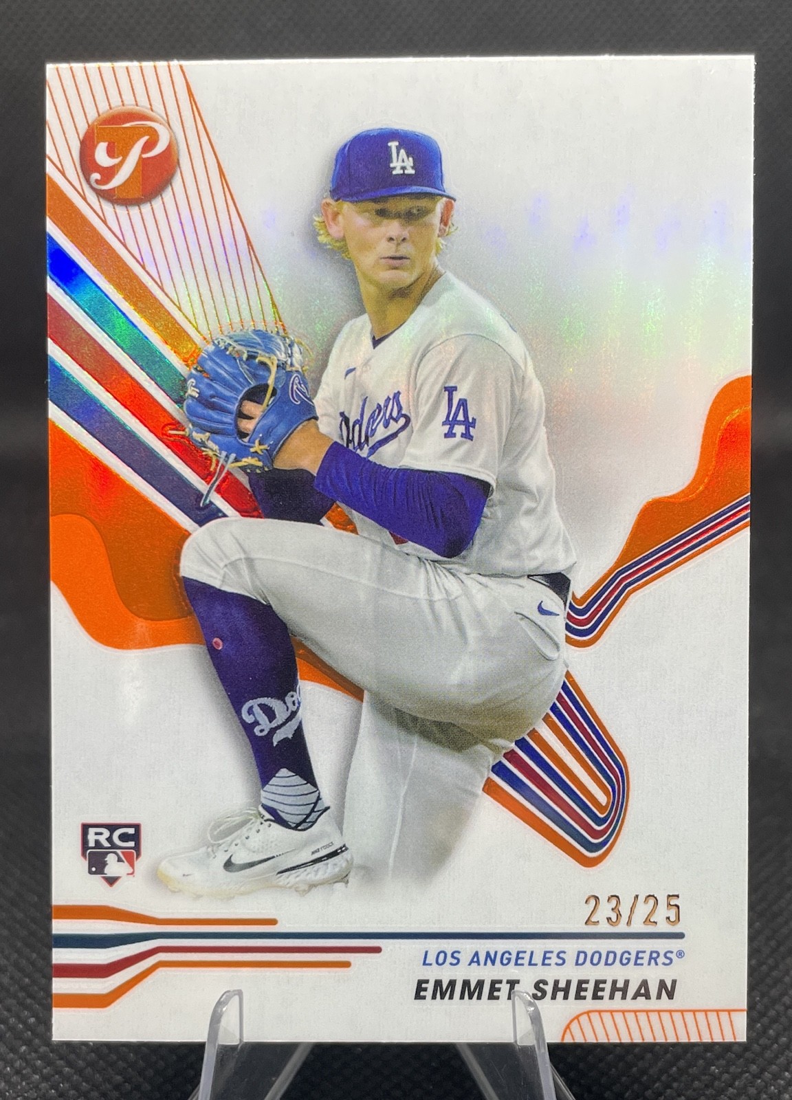 2024 Topps Pristine - Emmet Sheehan #174 Orange Refractor /25 (RC)