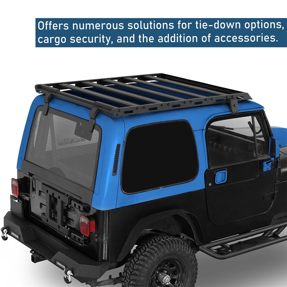 Hooke Road Roof Rack Cargo Basket Carrier For 1987-1995 Jeep Wrangler YJ Hardtop thumbnail 5