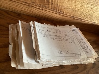 ANTIQUE TAX RECEIPTS: 1860 s to 1920 s  Doniphan County, Kansas/Hand Written