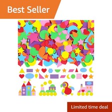 cometin Colorful Foam Shape Stickers 905pcs 8-Pack