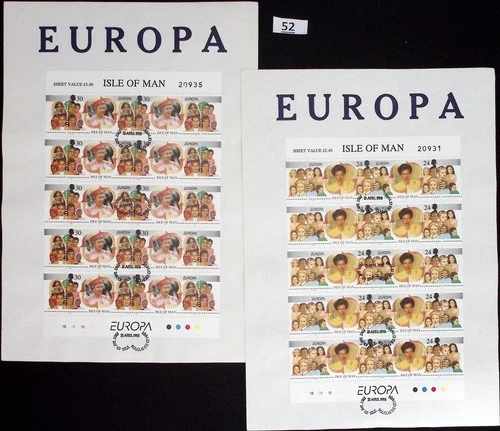 / ISLE OF MAN 1996 - 2 FDC - CEPT - CHILDREN, QUEEN