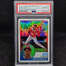 2018 Topps Silver Pack JUAN SOTO 1983 Chrome Promo RC #134 PSA 10