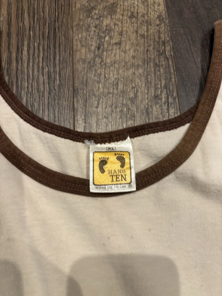 Vintage 1970's Hang Ten Tank Size XL California Multicolor Rare  Surf Wear - Image 4 of 4