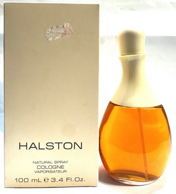 vintage halston 3.4oz natural cologne spray scuffed box