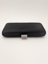 Black Satin Clutch Evening Bag