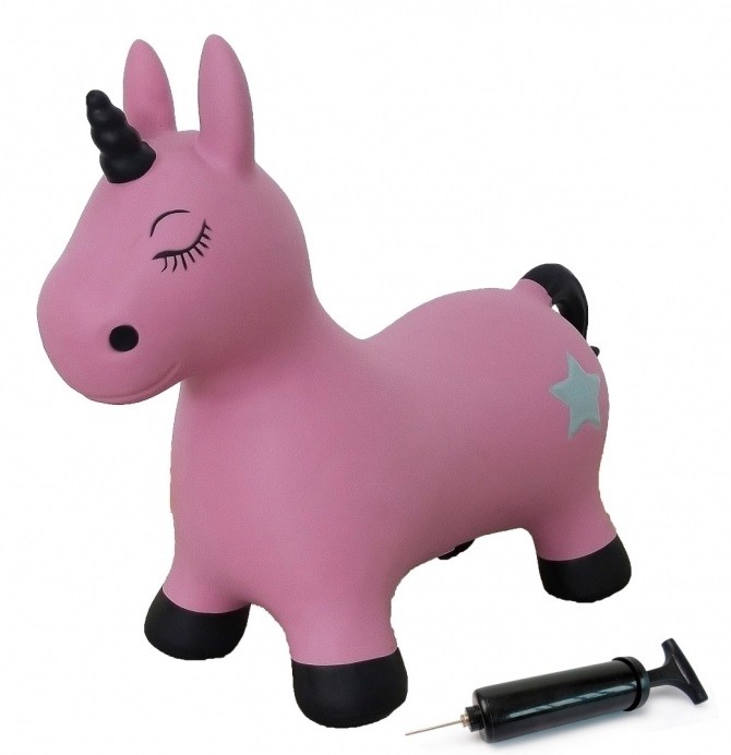 ,JAMARA, Animal unicornio hinchable rosa con bomba, , JAM460453