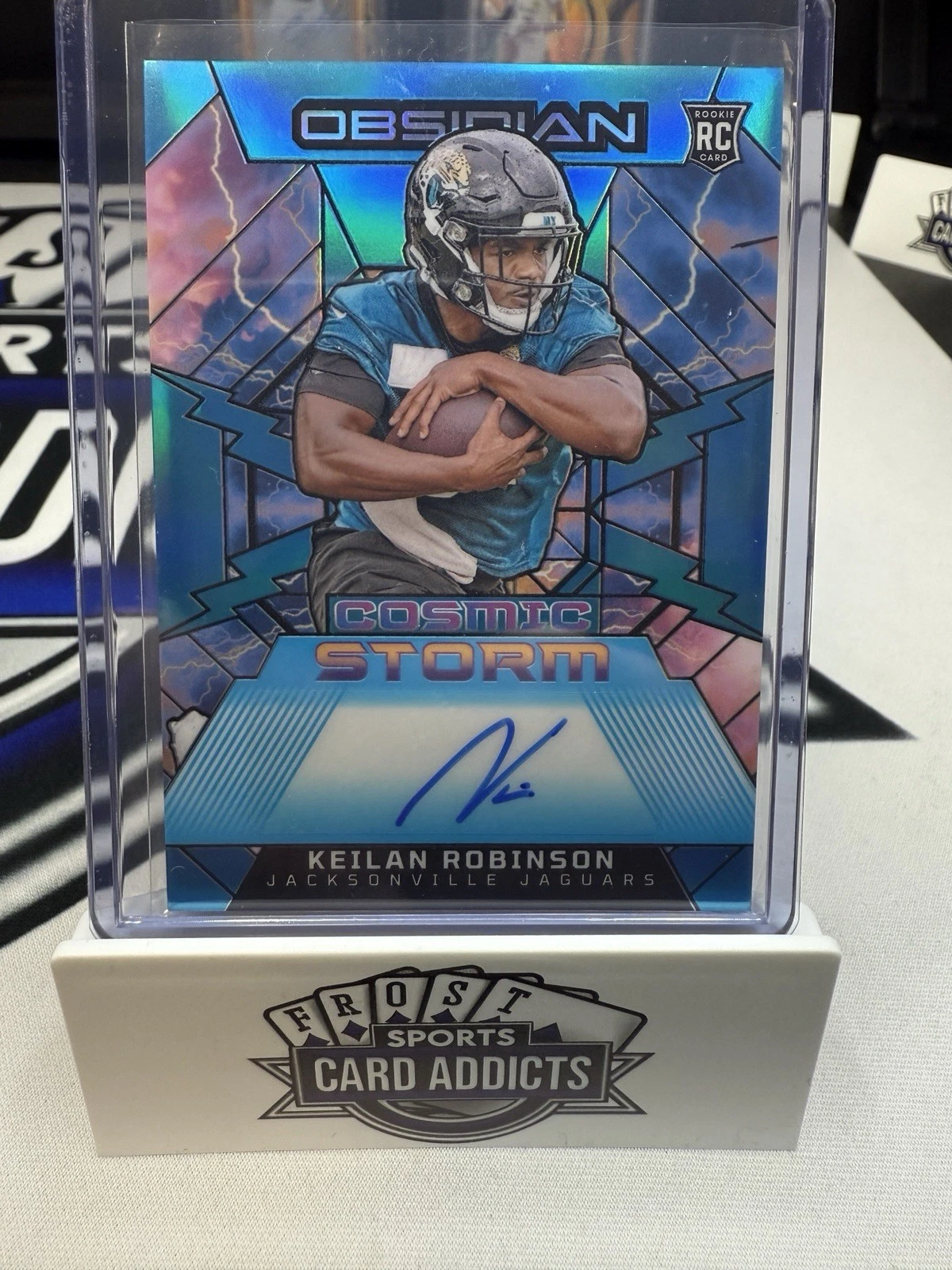 Keilan Robinson Panini Obsidian Cosmic Storm Signatures #CSSKRN Blue