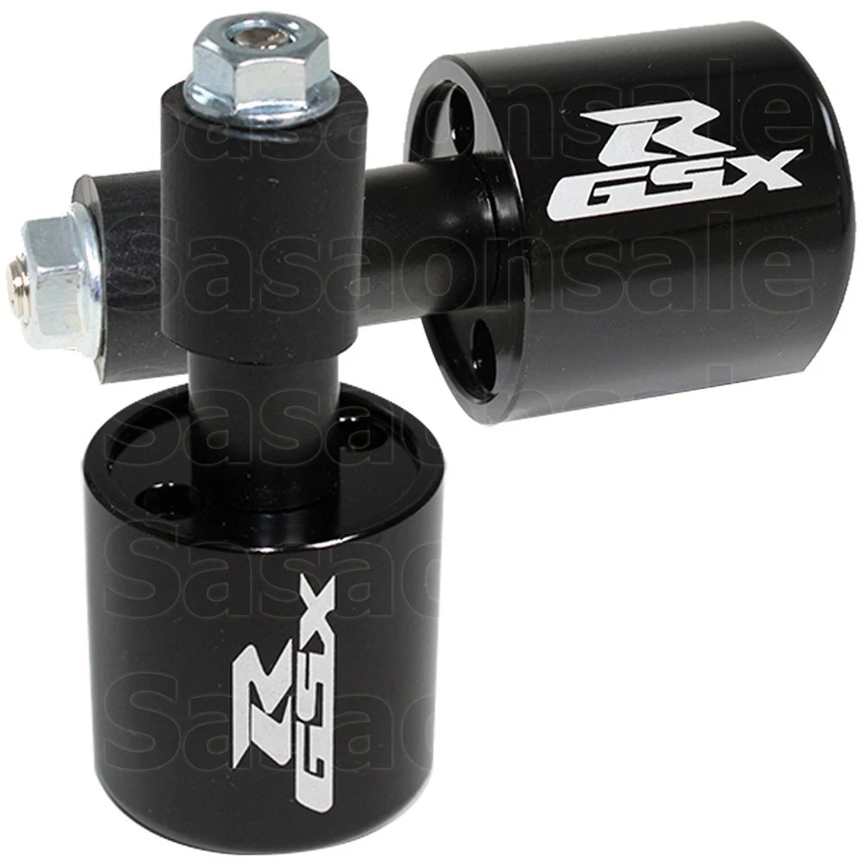 [SASA] Black CNC Laser Handle Bar Ends Grips Plug Made For Suzuki GSXR 600 750 - Image 2 of 4