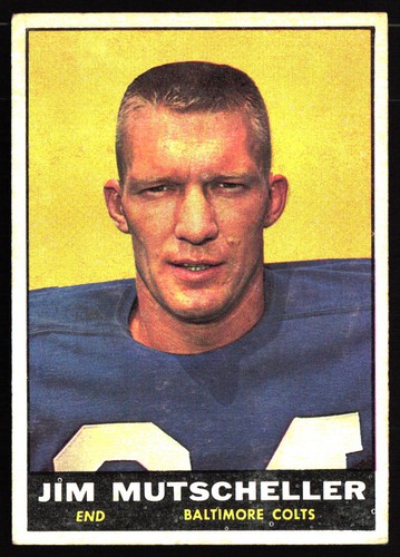 Jim Mutscheller #5 1961 Topps card