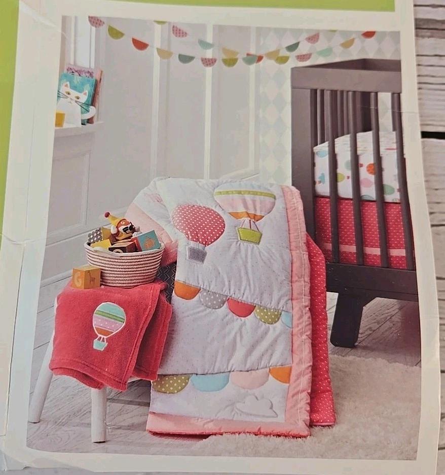 Circo Hot Air Balloon Ride Girls Crib Nursery Bedding Set 4 Pieces Baby Pink New
Opens in a new wind