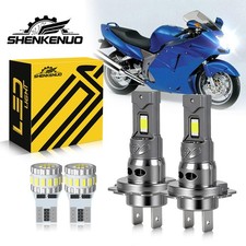 For Honda CBR1100XX/BLACKBIRD 1997-2003 H7 Xenon White LED Headlight Bulbs Set