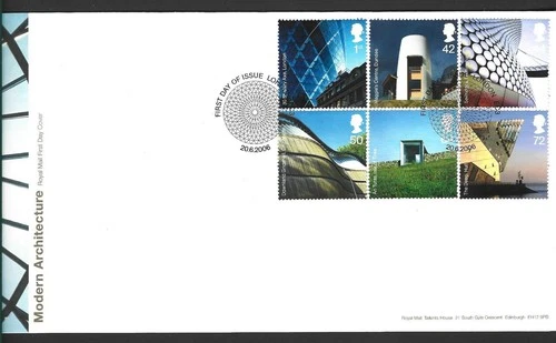 GB 2006 MODERN ARCHITECTURE SET on UNADDRESSED FIRST DAY COVER