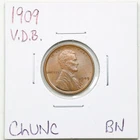 1909 VDB 1C Lincoln Wheat Cent in BN Choice UNC Condition #6087