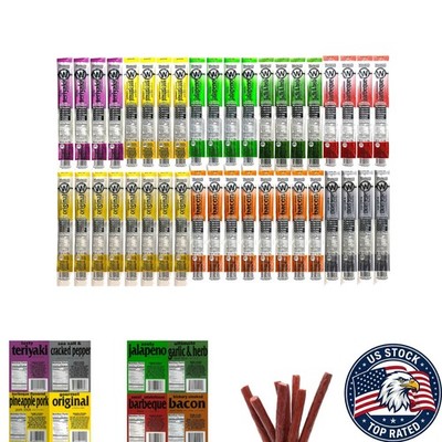 Simply Good Meat Snack Sticks - 40 Pack of 8 Flavors - Clean & Healthy