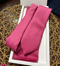 RBOCOTT Men's Pink Solid Satin Necktie Tie, Pointed Style, Men s Dept