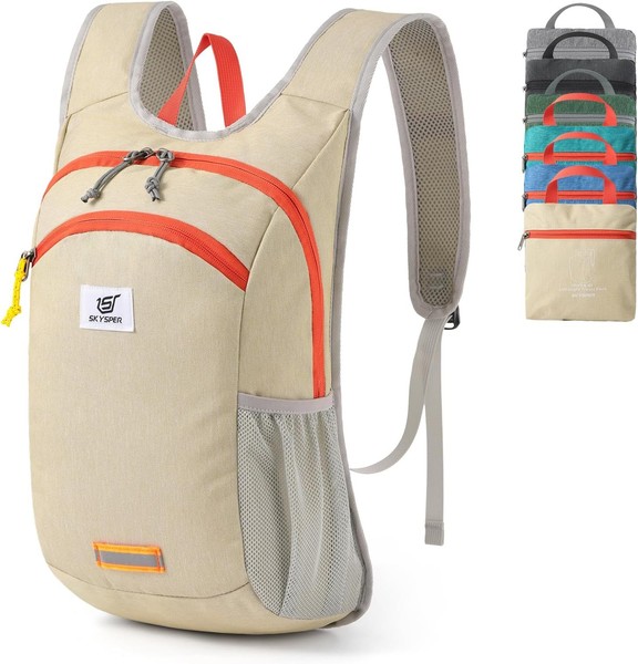 Faltbarer Rucksack 10L Ultraleicht Tagesrucksack Wandern Reisen Trekking-image